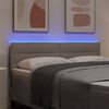 vidaXL LED Headboard with LED Strip Lights Manual Taupe 160 cm Fabric