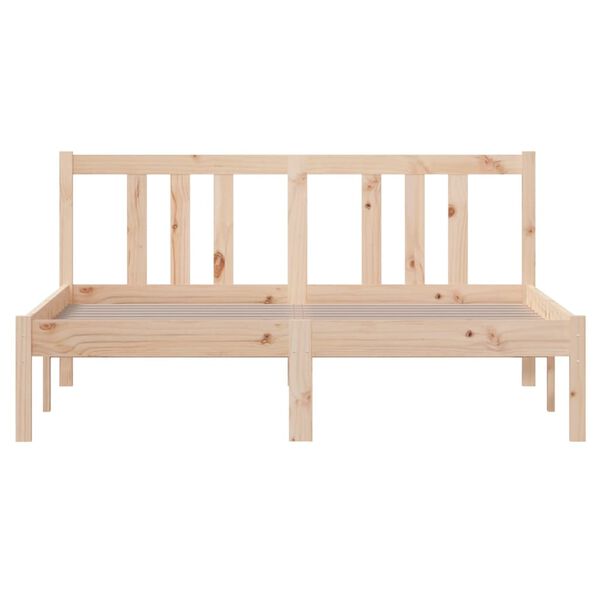 vidaXL Bed Frame without Mattress Solid Wood 135x190 cm Double Double