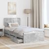 vidaXL Bed Frame Concrete Grey 100 x 200 cm Engineered Wood