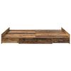 vidaXL Storage Bed Frame Old Wood 150 x 200 cm Engineered Wood
