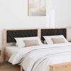 vidaXL Headboard Other Brown and black 200 cm Solid pine wood