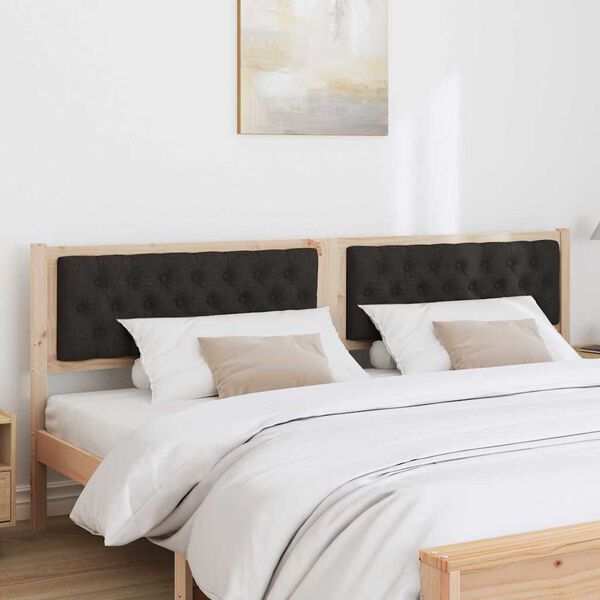 vidaXL Headboard Other Brown and black 200 cm Solid pine wood