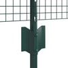 vidaXL Fence with Post Green 0.4 x 50 m Steel and PVC
