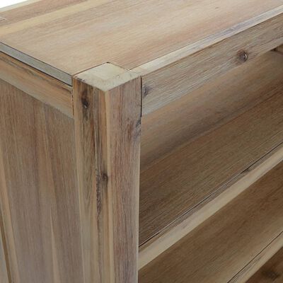 vidaXL 7-Tier Bookcase 80x30x200 cm Solid Wood Acacia
