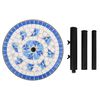 vidaXL Parasol Base Blue and White Round 12 kg