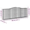 vidaXL Arched Gabion Baskets 10 pcs 400x50x140/160 cm Galvanised Iron