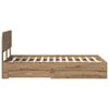 vidaXL Bed Frame with Drawer Artisan Oak 120 x 190 cm Engineered Wood