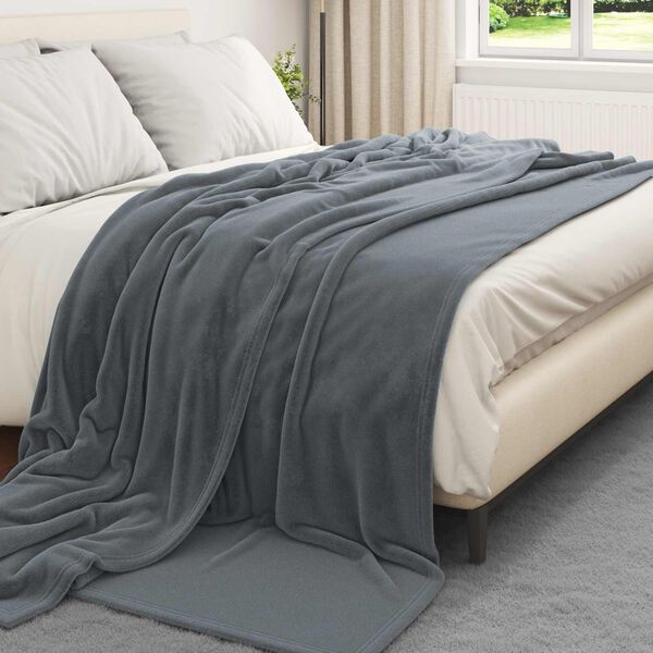 vidaXL Throw Blankets 6 pcs Dark Grey 240 x 270 cm Fleece