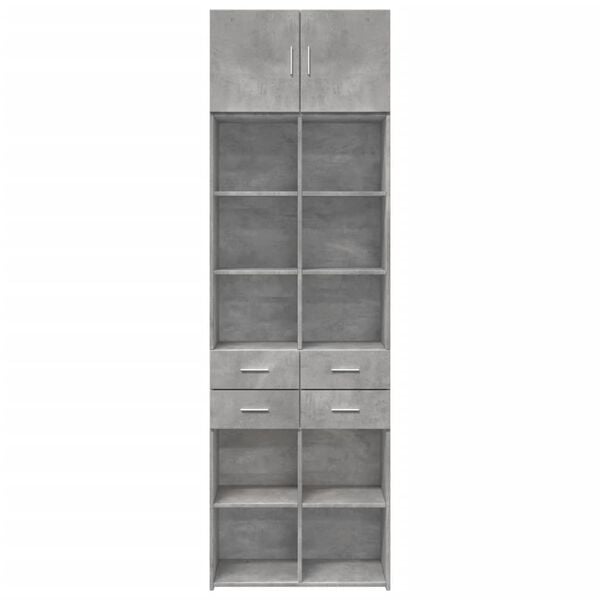 vidaXL Storage Cabinet Concrete Grey 70x42.5x225 cm Engineered Wood