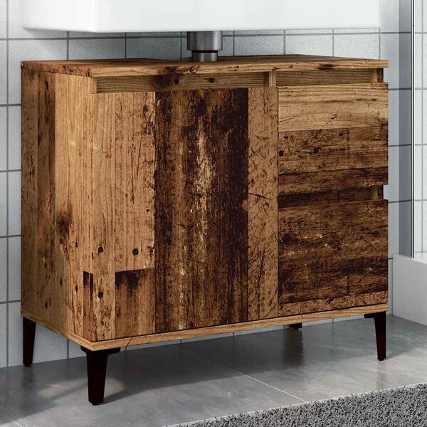 vidaXL Sink Cabinet Old Wood 65x33x60 cm Engineered Wood