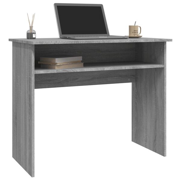 vidaXL Desk Grey Sonoma 90x50x74 cm Engineered Wood