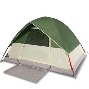 vidaXL Camping Tent Dome 4-Person Green Waterproof