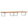 vidaXL Basin Shelf Wall Mounted Steel and Solid Wood Acacia