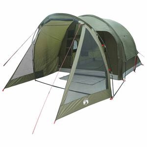 vidaXL Cabin Tent 4-Person Olive Green Polyester and Steel