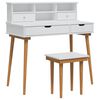 vidaXL Dressing Table Set FAUSKE 3 pcs White 100 x 50 x 103.5 cm