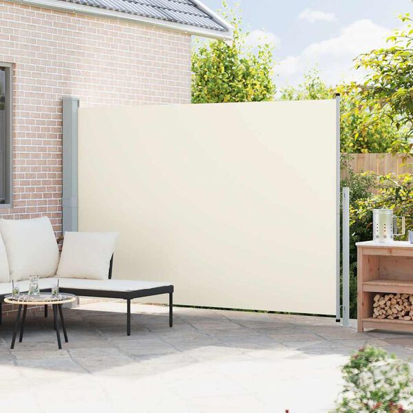 vidaXL Patio Retractable Side Awning 200x300 cm Cream
