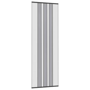 vidaXL Insect Door Screen with Mesh Curtain Black polyester