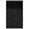 vidaXL Bedside Cabinet Black oak 40 x 35 x 65 cm Engineered wood
