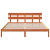 vidaXL Bed Frame with Headboard Brown 180 x 200 cm Solid Pine wood