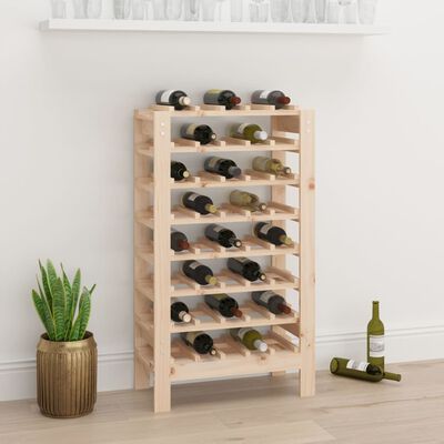vidaXL Wine Rack 61.5x30x107.5 cm Solid Wood Pine