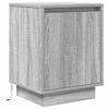 vidaXL Bedside Cabinets with LED Lights&nbsp;2 pcs Grey Sonoma 38x34x50 cm