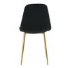 Venture Home Dining Chairs 2 pcs Polar Velvet Black and Brass