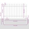 vidaXL Garden Fence Woerden with Spear Top Steel 181x100 cm Black