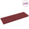 vidaXL Self-adhesive Stair Mats Striped 15 pcs Red 65 x 21 x 4 cm
