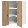 vidaXL Hanging Cabinet Artisan Oak and White 57 x 57 x 80 cm
