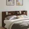 vidaXL Headboard Cabinet with LED Brown Oak 220x16.5x103.5 cm