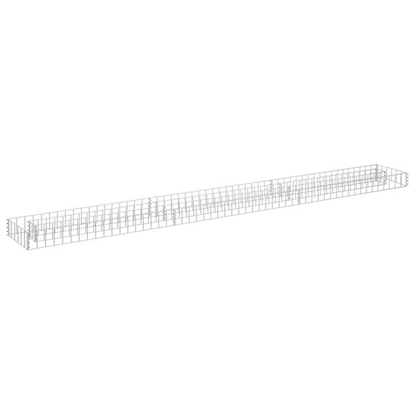 vidaXL Gabion Raised Bed Galvanised Steel 270x30x10 cm