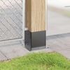 vidaXL Post Bases Square 4 pcs Anthracite 141x141 mm Powder-coated Steel