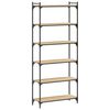 vidaXL Bookcase 6-Tier Sonoma Oak 80x30x188 cm Engineered Wood