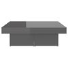 vidaXL Coffee Table High Gloss Grey 90x90x28 cm Engineered Wood