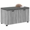 vidaXL Hall Bench with Cushion with Door Grey Sonoma 80 x 46 x 46 cm
