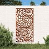 vidaXL Garden Wall Decoration 105x55 cm Corten Steel Shell Design