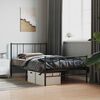 vidaXL Metal Bed Frame without Mattress with Footboard Black 80x200cm