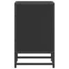 vidaXL Bedside Cabinet Black 40x31x50 cm Engineered Wood and Metal