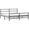 vidaXL Metal Bed Frame without Mattress with Footboard&nbsp;Black 183x213cm