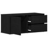 vidaXL TV Cabinet Black Oak 80 x 34 x 36 cm Engineered Wood
