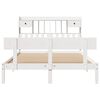 vidaXL Bookcase Bed without Mattress White 150x200 cm King Solid Wood Pine