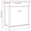 vidaXL Shoe Cabinet Grey 50x28x58 cm Paulownia Wood