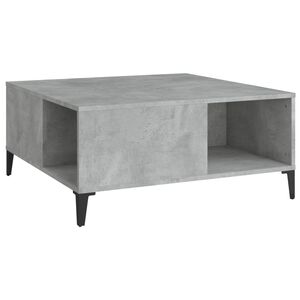 vidaXL Coffee Table Concrete Grey 80x80x36.5 cm Engineered Wood