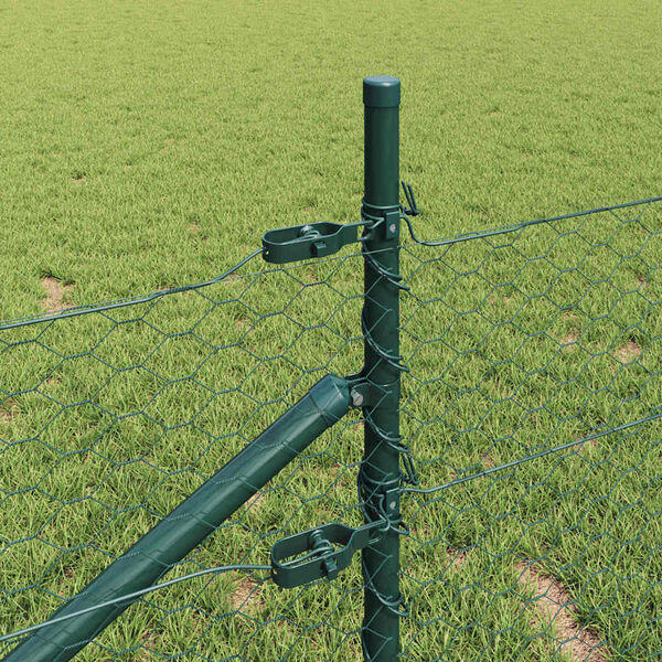 vidaXL Fence Post Green 25 x 0.5 m (36 mm mesh) Steel