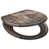 SCHÜTTE Duroplast Toilet Seat with Soft-Close OLD WOOD Printed
