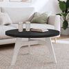 vidaXL Table Top Round Black &Oslash;80x3 cm Solid Wood Pine