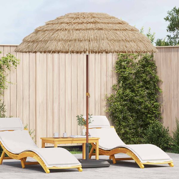 vidaXL Garden Parasol Natural 205 x 205 x 210 cm