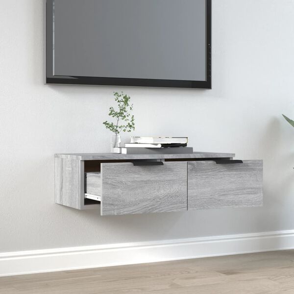 vidaXL Wall Cabinet Grey Sonoma 68x30x20 cm Engineered Wood