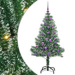 vidaXL Artificial Christmas Tree Snow Flocked with LED Light 150 cm