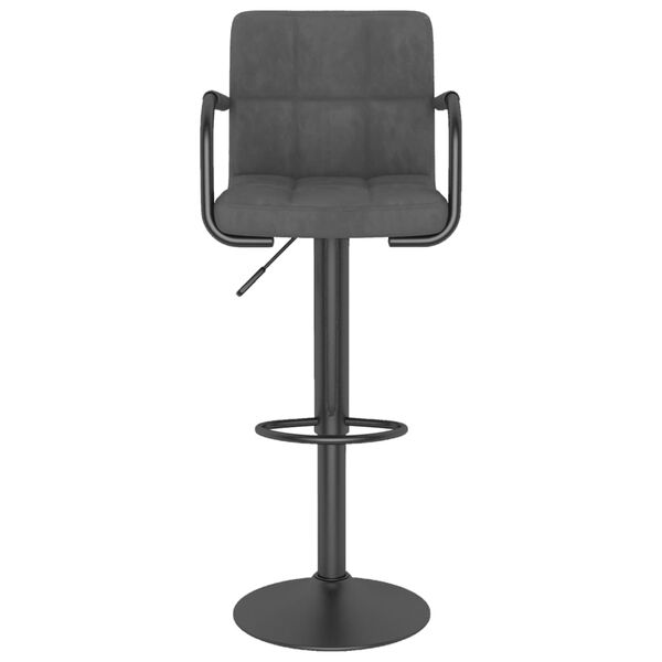 vidaXL Bar Stools 2 pcs Dark Grey Velvet